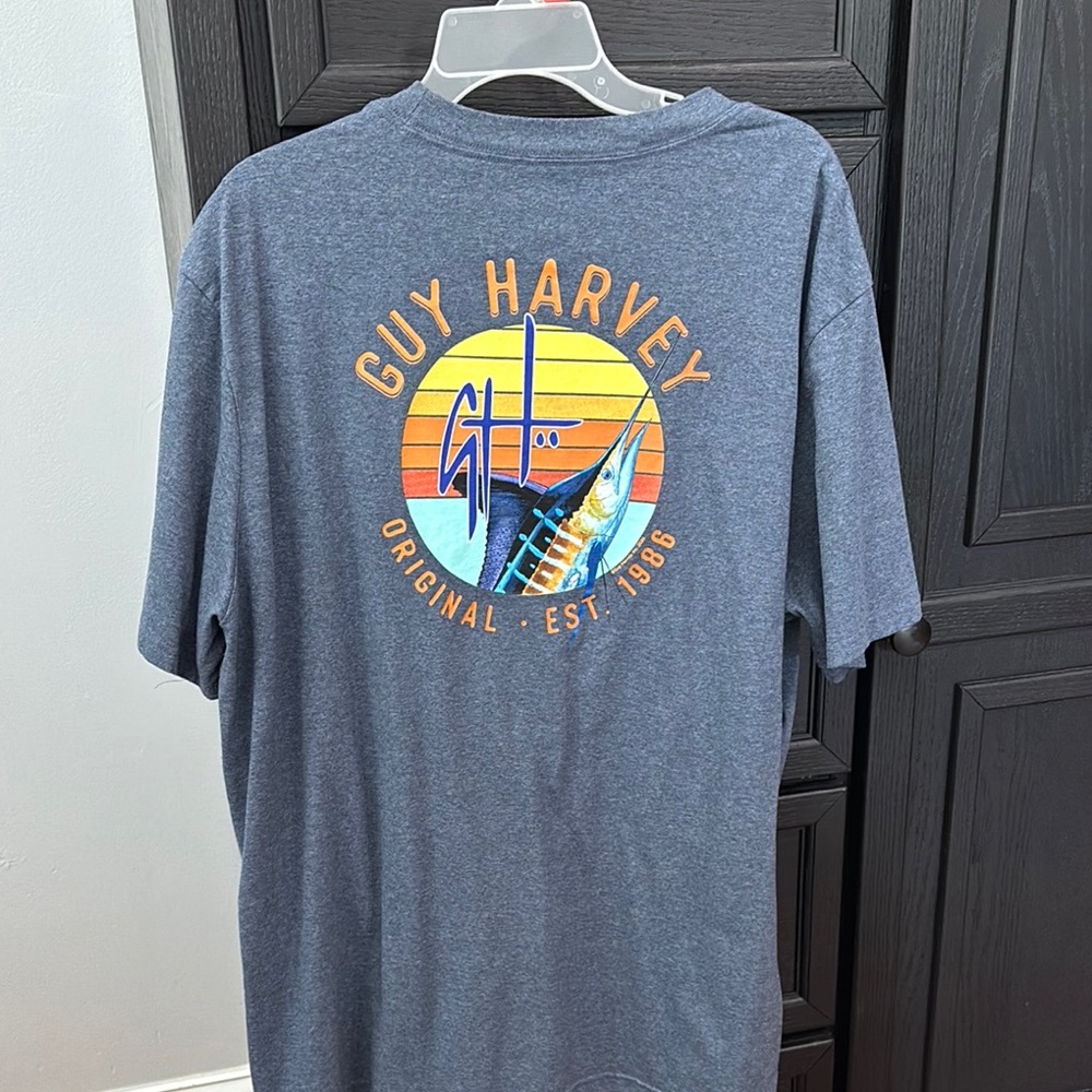 Guy Harvey Men's Blue Graphic T-Shirt